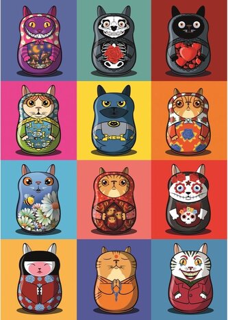 MAGNOLIA Puzzle Catryoshky 1000 dílků