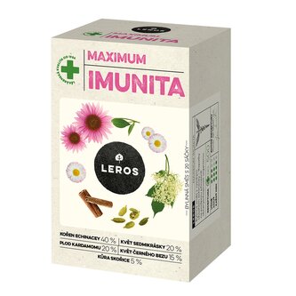 LEROS Bylinný čaj Maximum Imunita - nálev. sáčky (20 x 1,2 g) - s vysokým obsahem echinacey