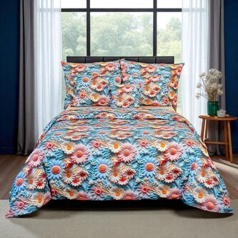 Francouzské 5D povlečení 220x200, 70x90cm Sedmikráska