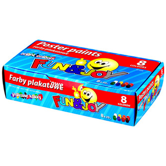 Farby plakatowe 8 kolorów 20 ml FUN&JOY 220261