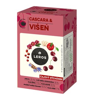 LEROS Čajový dýchánek Višeň & Cascara - nálev. sáčky (20 x 2 g) - s přirozeným obsahem kofeinu LEROS Čajový dýchánek Višeň & Cascara - nálev. sáčky (20 x 2 g) - s přirozeným obsahem kofeinu