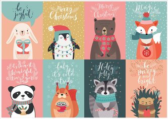 YAZZ Puzzle Vánoční karty 1000 dílků