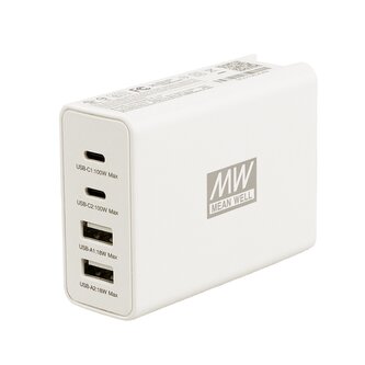 Spínaný síťový napájecí adaptér 100W, 2x USB-C, 2x USB-A