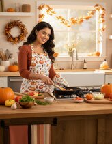 Zástěra kuchyňská, Podzimní dýně