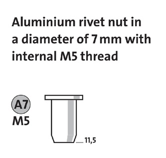 Nitonakrętki aluminiowe AM5/11,5 NOVUS [10 szt.]