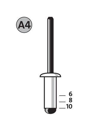 Nity aluminiowe A4/10 NOVUS [30 szt.]