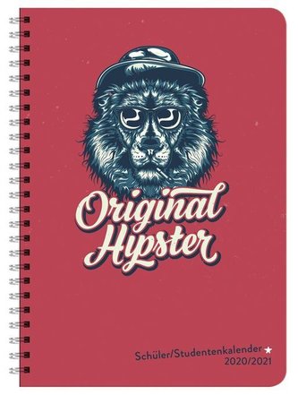 Hipster Schüler-/Studentenkalender A5 Kalender 2021