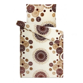 SVITAP sleep well Povlečení mikroflanel Mandaly vanilka 140x200, 70x90 cm