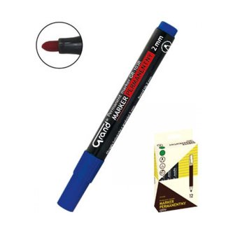 Marker permanentny GR-103R niebieski (12szt) GRAND