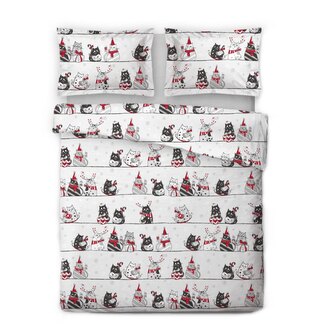 SVITAP sleep well Povlečení mikroflanel Kočky na střeše 140x200, 70x90 cm