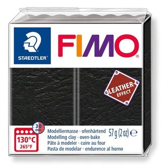 FIMO® "Leather Effect", černá 57g