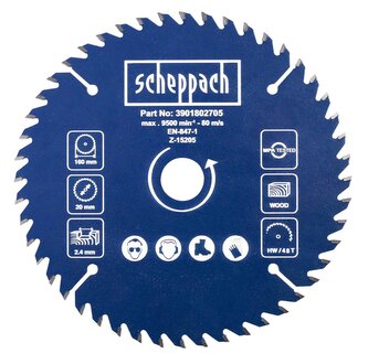 Tarcza tnąca Scheppach do PL55 fi  160 x 20 x 2,4 mm 24 zęby