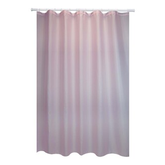MSV sprchový závěs, růžový, 180 x 200 cm, polyester, s kroužky