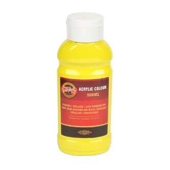 Koh-i-noor 1627/0200 - akrylová barva 500 ml, žluť citronová