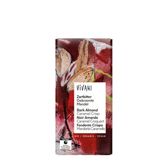 Čokoláda hořká s mandlemi a karamelem 55 % 80 g BIO   VIVANI Čokoláda hořká s mandlemi a karamelem 55 % 80 g BIO   VIVANI