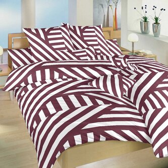 Dadka Povlečení bavlna Zebra bordó 140x240, 70x90 cm