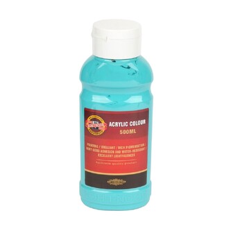 Koh-i-noor 1627/0460 - akrylová barva 500 ml, tyrkysová
