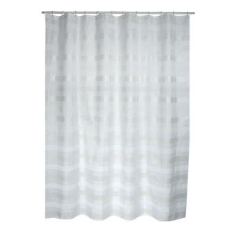 MSV sprchový závěs AMALFI, bílý, 180 x 200 cm, polyester, s kroužky