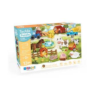 Hafotoys dětské puzzle farmářská zvířátka 12 dílků