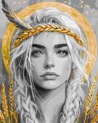 Malowanie po numerach - Kłoski we włosach 40x50cm Malowanie po numerach - Kłoski we włosach 40x50cm