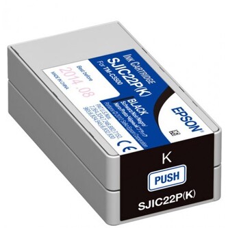 Epson GJIC5(K) C13S020563 pro ColorWorks, černá (black) originální cartridge