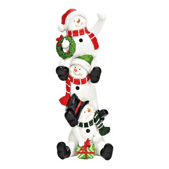 Soška tří sněhuláků 9x8x26 cm