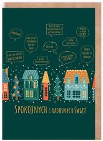 Kartka Boże Narodzenie Rozmowy przy stole K143