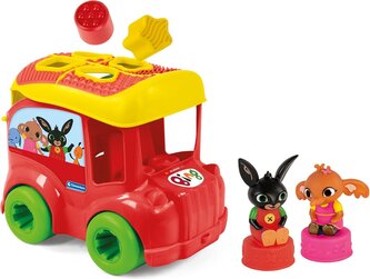 CLEMENTONI Soft Clemmy Vkládací senzorický autobus Bing s 8 kostkami