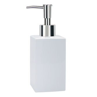 Spirella dávkovač mýdla QUADRO, bílý, porcelán, 300 ml