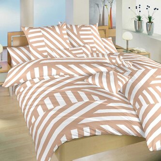 Dadka Povlečení bavlna Zebra světle hnědá 140x220, 70x90 cm