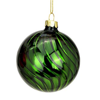 Skleněná vánoční koule 8 cm - zelená