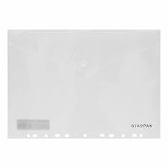 Teczka kopertowa PP A4 na zatrzask przezroczysta