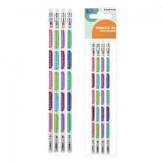 Ołówek z gumką HB Tabliczka Mnożenia 4szt