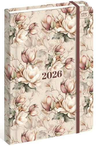Kalendarz książkowy A5 2026 Mat + UV Magnolie Kalendarz książkowy A5 2026 Mat + UV Magnolie