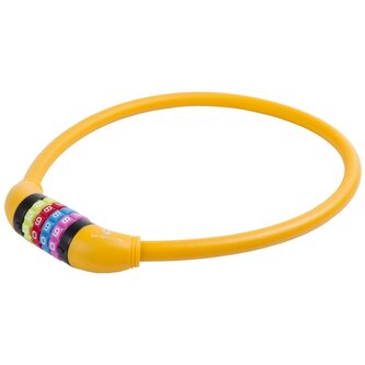 zámek  M-Wave 12x650mm kódový Security silicon oranžový