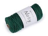 Bavlněná pletací příze macrame Naty Ø3 mm rozčesávací - 1 ks - 13 zelená tmavá