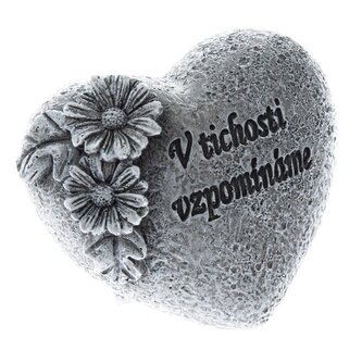 "Polyresinové srdce "V tichosti vzpomínáme", 8/128"