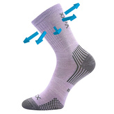 VoXX® ponožky Optimalik sv.fialová 35-38 (23-25) 3 páry
