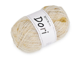 Pletací mohérová příze s nopky Dori 100 g - 1 ks - 14 (F014) béžová nejsv.
