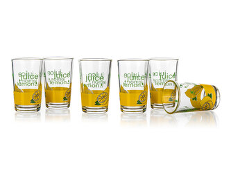 sklenice 250ml s potiskem VALUE LEMON (6ks)