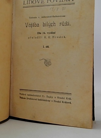 Věštba bílých růží. Lidové povídky I. díl
