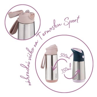 Náhradní víčko pro Termosku na pití sport - blush crush