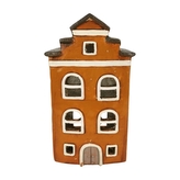 Keramický domeček na svíčku cihlový, 22,5 cm