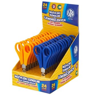 Nożyczki szkolne dla leworęcznych (24szt) ASTRA