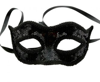 Flitrová maska pro dospělé, černá