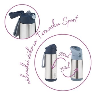 Náhradní víčko pro Termosku na pití sport - midnight