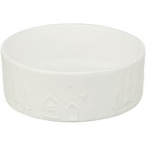 Vánoční keramická miska, bílá - 1,4 l/ø 20 cm