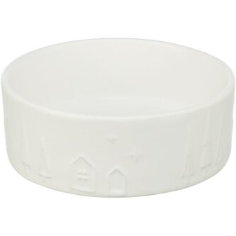 Vánoční keramická miska, bílá - 1,4 l/ø 20 cm