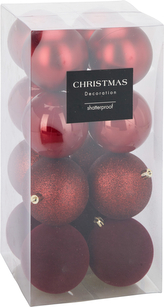 Komplet 16 bombek XMASBALL 8CM ZESTAW 16