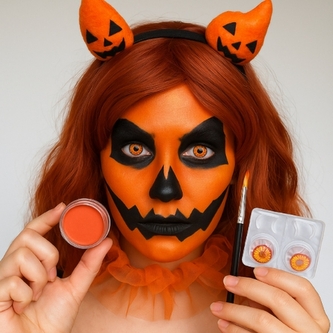 Pumpkin Set – Halloween make-up a kontaktní čočky